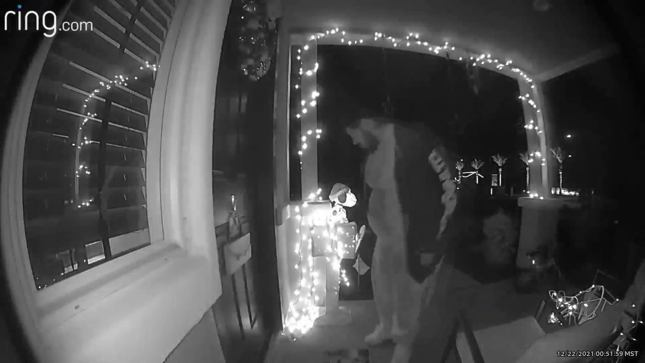 Thief Leper Larry Staples Steals Christmas Display from Gilbert Home